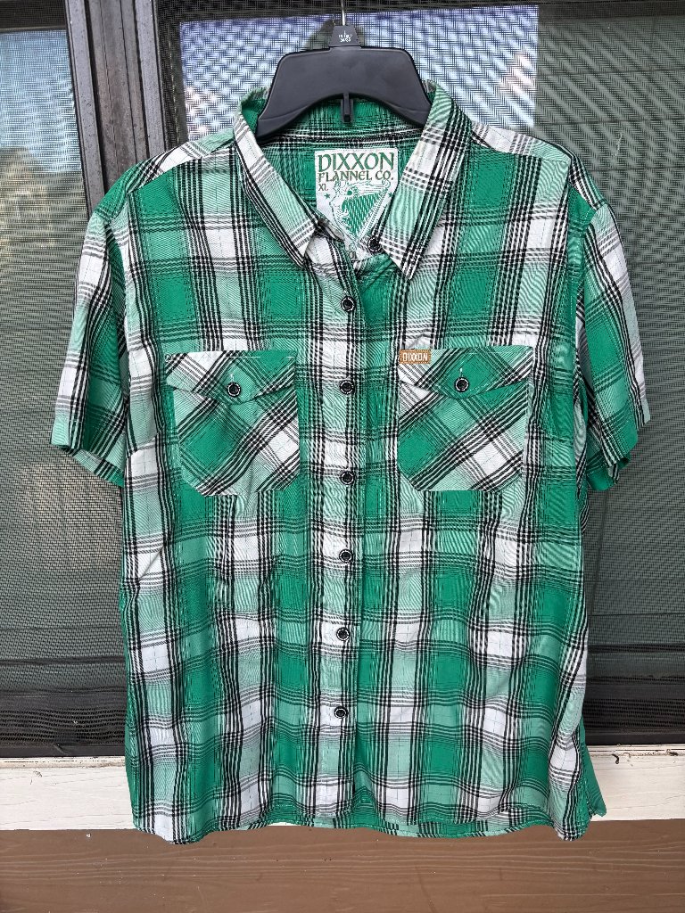 Dixxon Flannel Co Women’s The Pub Irish Harp Green Bamboo Shirt Xl